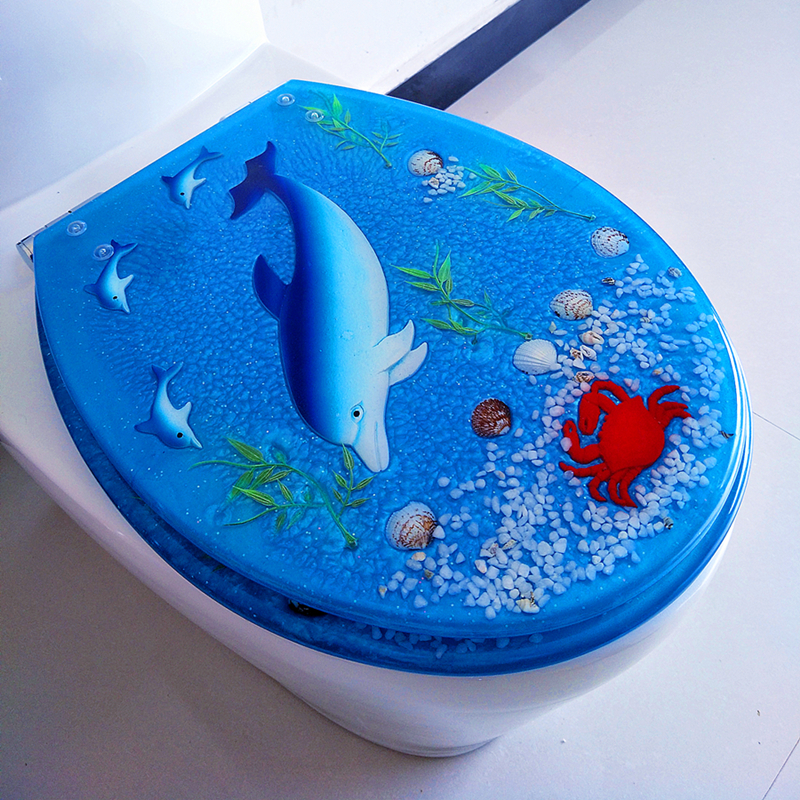 Resin toilet cover Universal household toilet cover toilet cover thickened old-fashioned UVO toilet ring toilet accessories