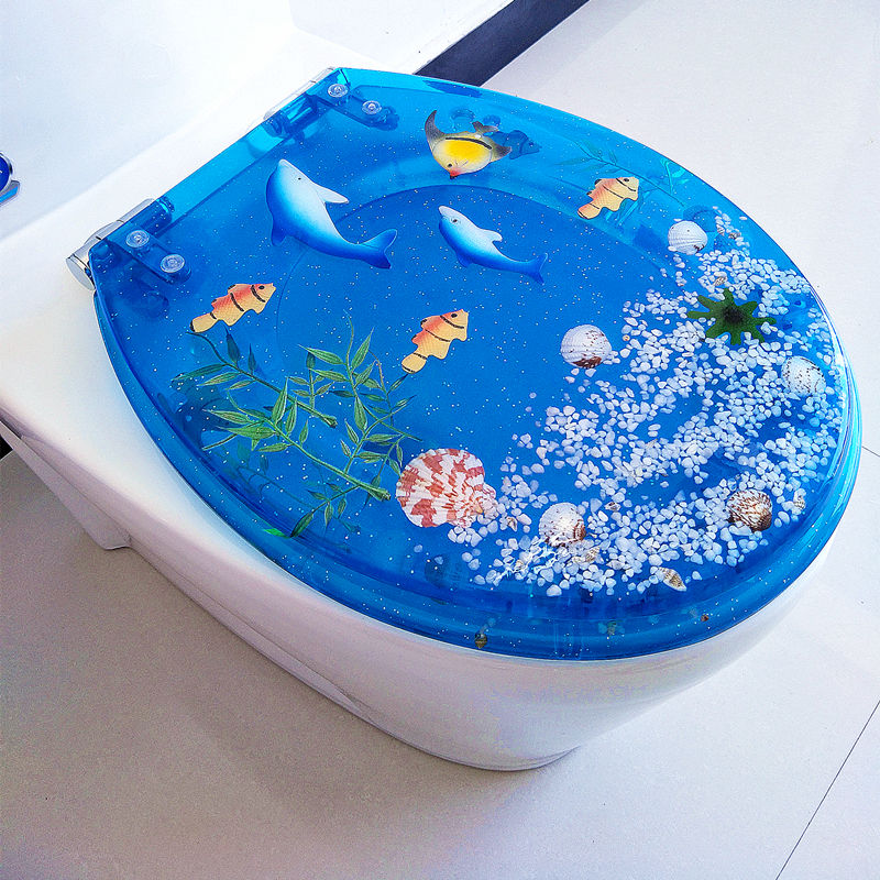 Special resin toilet cover UVO type common old household toilet ring thickness slow silence seat cap accessories