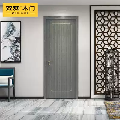 Double feather wood door simple bedroom door interior door silent door custom custom made home solid wood composite door XKB-006