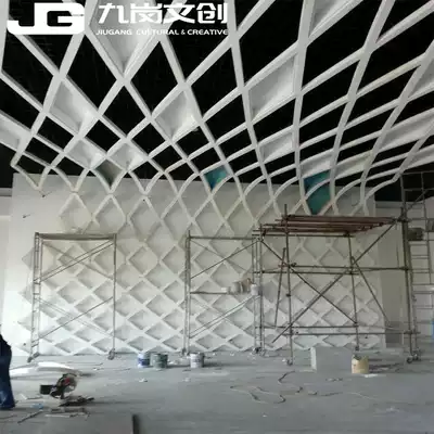 GRG reinforced gypsum composite material Theater school shopping mall suspended ceiling column background wall decoration manufacturer custom mm