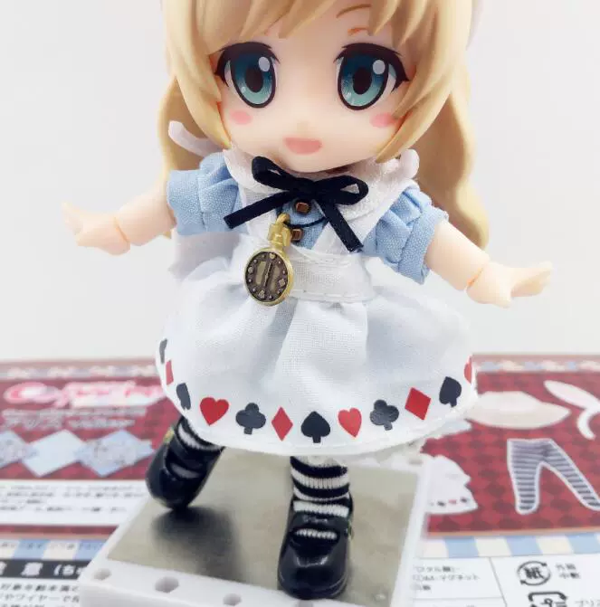 Nơi! Phiên bản Q của Nendoroid Alice in Wonderland Tai thỏ Alice mặc quần áo thật và trứng trong tay - Capsule Đồ chơi / Búp bê / BJD / Đồ chơi binh sĩ