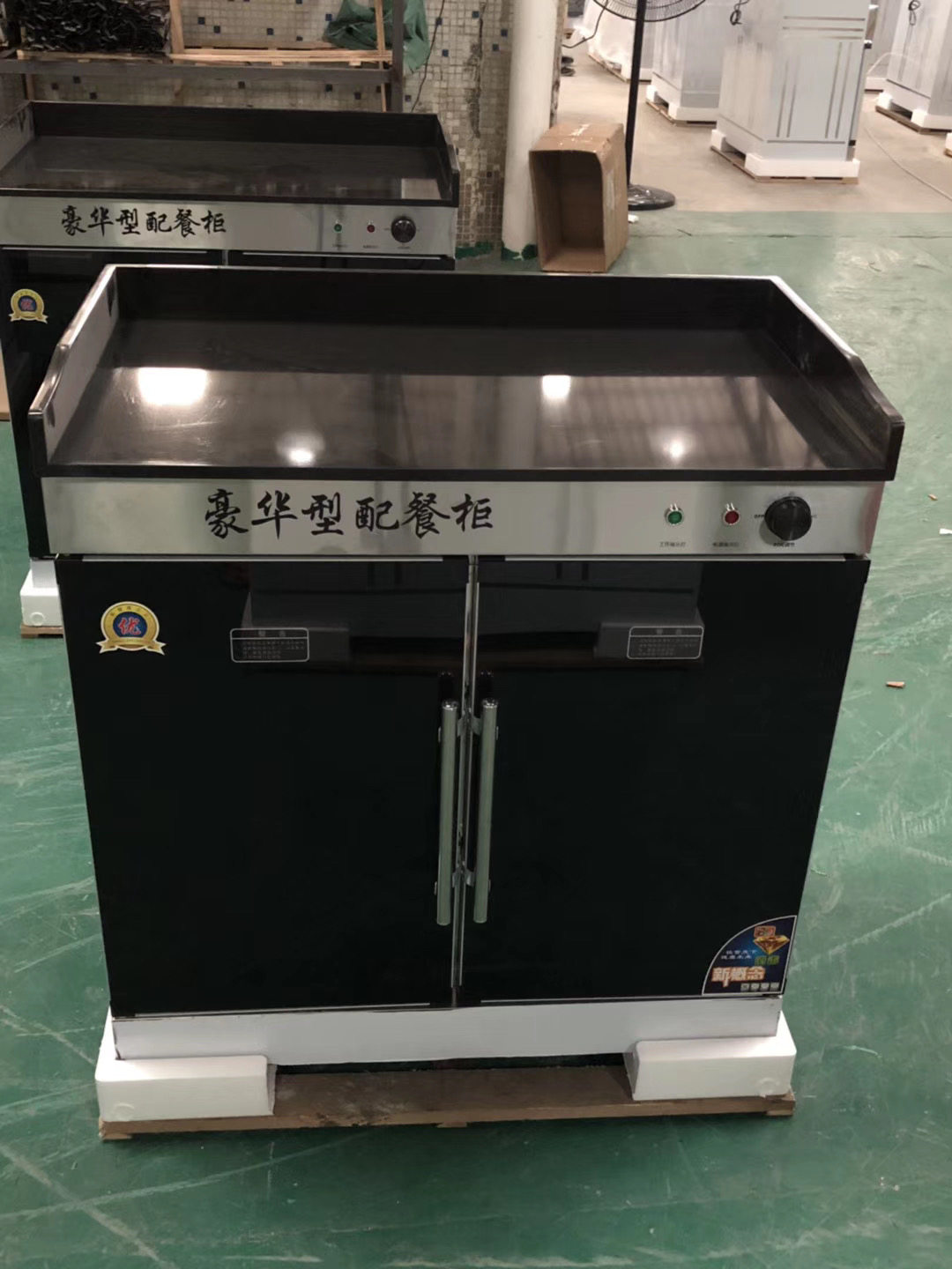 Multifunctional Commercial Disinfection Cabinet Fire Boiler Shop Self-seasoning desk Hotel Dining Cabinet with Spicy Hot Sauce and Saucepan Tea Water Cabinet