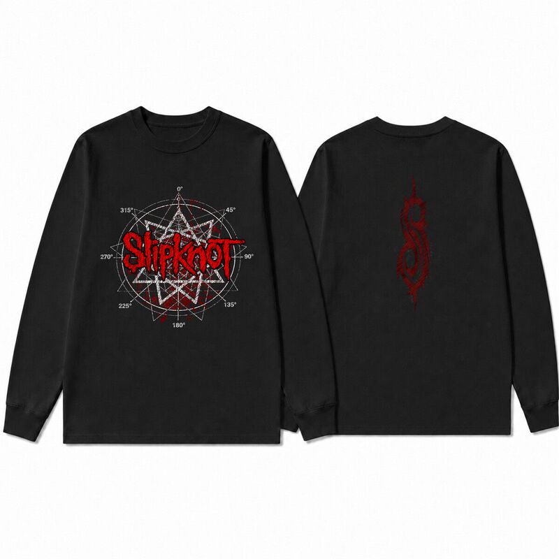 Slipknot Rock Band Trendy Metal Style Versatile Casual Direct-Print Long-Sleeve T-Shirt Slipknot Rock Band Trendy Metal Style Versatile Casual Direct-Print Long-Sleeve T-Shirt