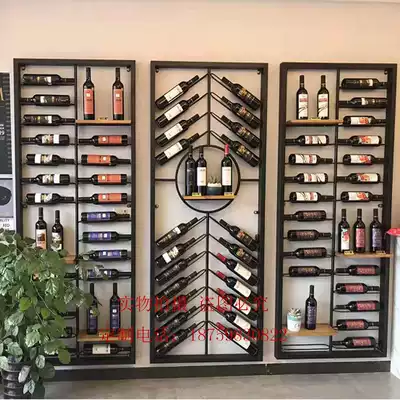 Wrought screen wine rack partition floor creative decoration exhibition rack household wall wine cabinet wine cabinet