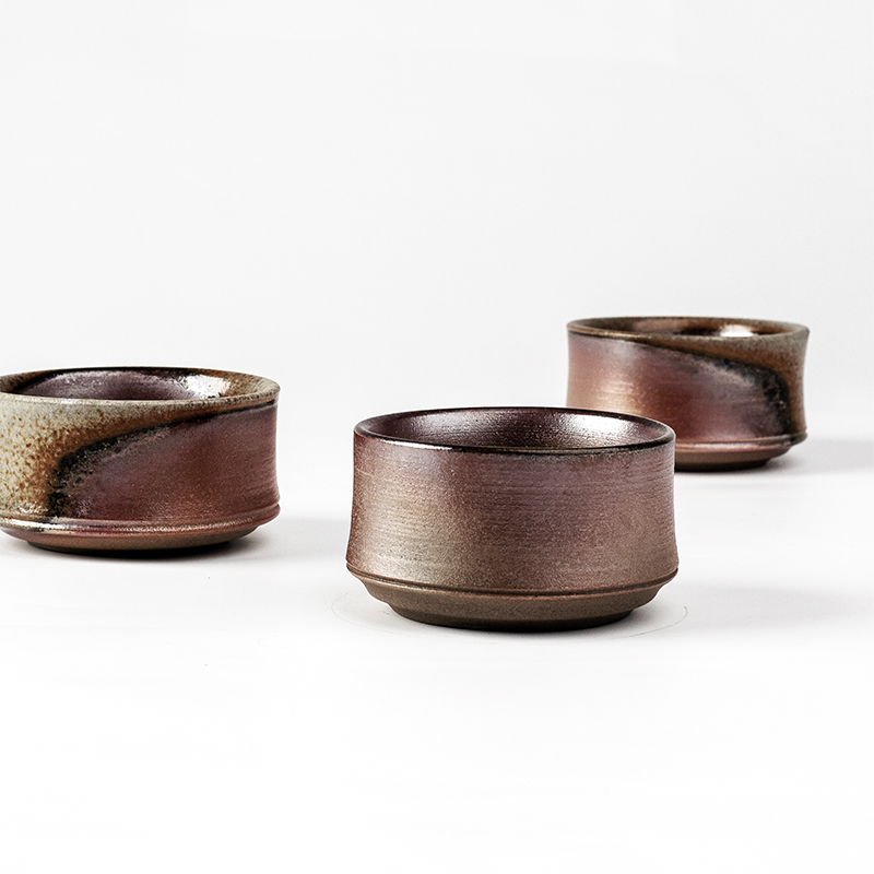 Liu Yuanjing Qinzhou Nixing pottery pure handmade firewood beaker pottery cup natural ash kiln becomes unglazed tea master cup