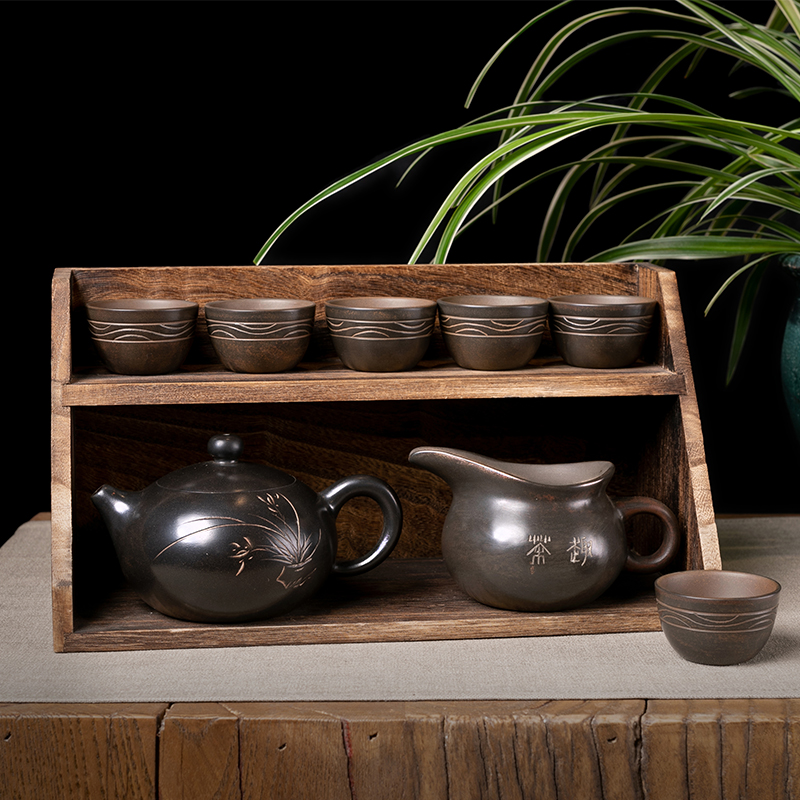 Guangxi Qingxing Tao Harbour Bay 8 piece of teapot retro Chinese kiln creative teapot business elder