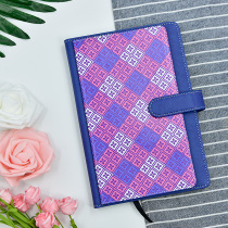 Milo Chia Feat Modèle PU Matériel Buttoned Business Notebook Office Notepad National Feature Gift Bookmark