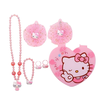 Children Necklace Suit Princess Cute Girls Ring Hair Accessories Accessories Suit Little Girl Ear Clip Cartoon Jewellery