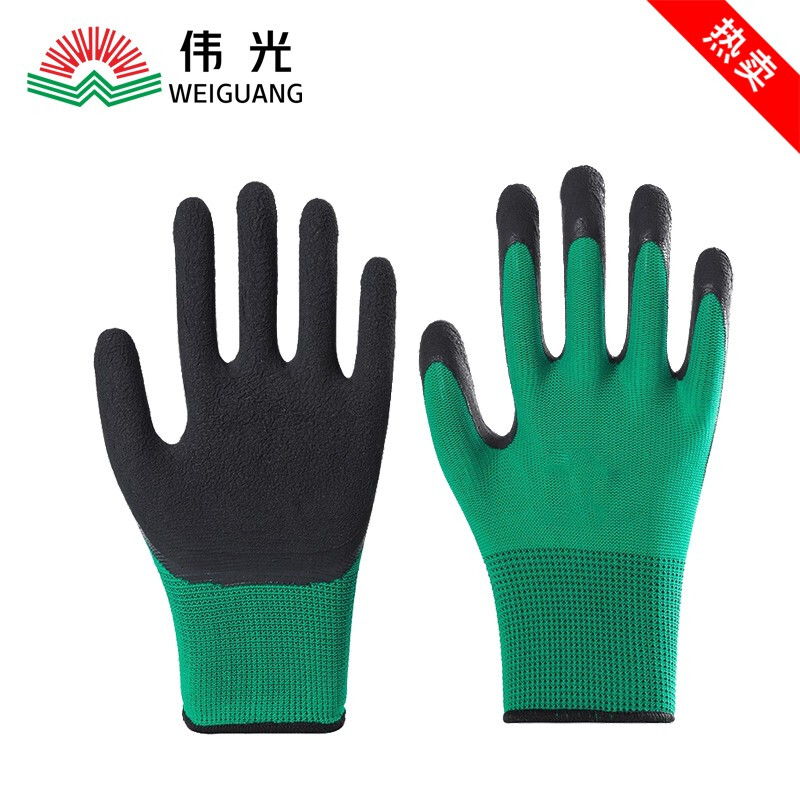 Labor insurance gloves dipped wear-resistant non-slip comfortable auto repair factory workshop construction site construction work hanging glue foam gloves