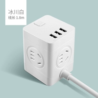 [С Line USB 1,8M] Четыре Джека+3USB [Glacier White]