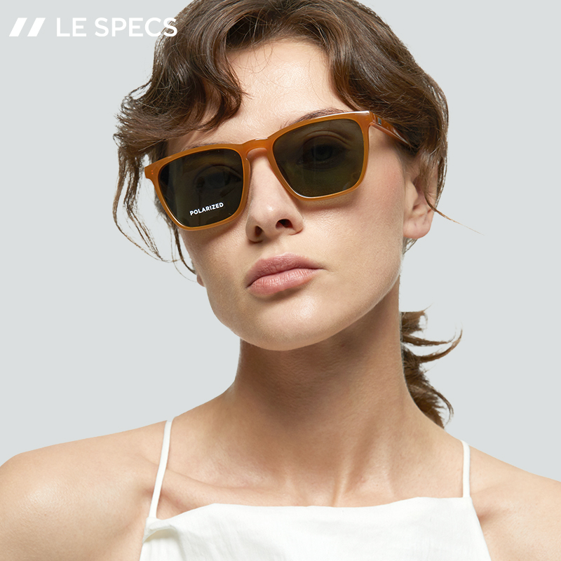 Le Specs Sunglasses Square Simple Big Face Thin Sunglasses Women's Summer Sunscreen BAD MEDICINE