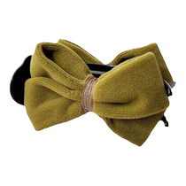 Early autumn velvet bow ball head grabber high ponytail claw clip fixed artifact high skull hairpin headdress for women