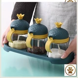 Кухонный резервуар для масла, принадлежности для горшка, стеклянная коробка для приправ, приправа для соли, бытовая коробка для хранения, комбинированный набор бутылок для приправ