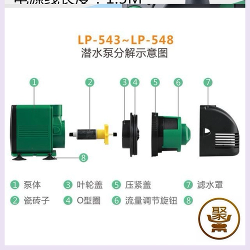 Рыба -резервуар погружаемый насос насос 220 В водяной насосной машины Водонепроницаемая простота.