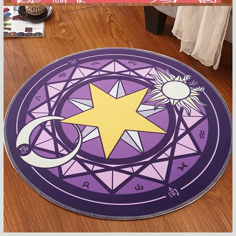 Purple Magic Array。 girl Fitting Room pad circular Cardcaptor Sakura magic Six Awn dormitory dorm Magic card carpet front Star Sakura 。