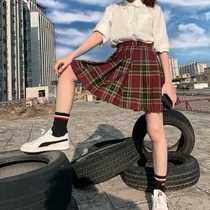 Hawthorn jk uniform skirt set school uniform shirt sailor suit grid skirt set genuine full set of basic summer