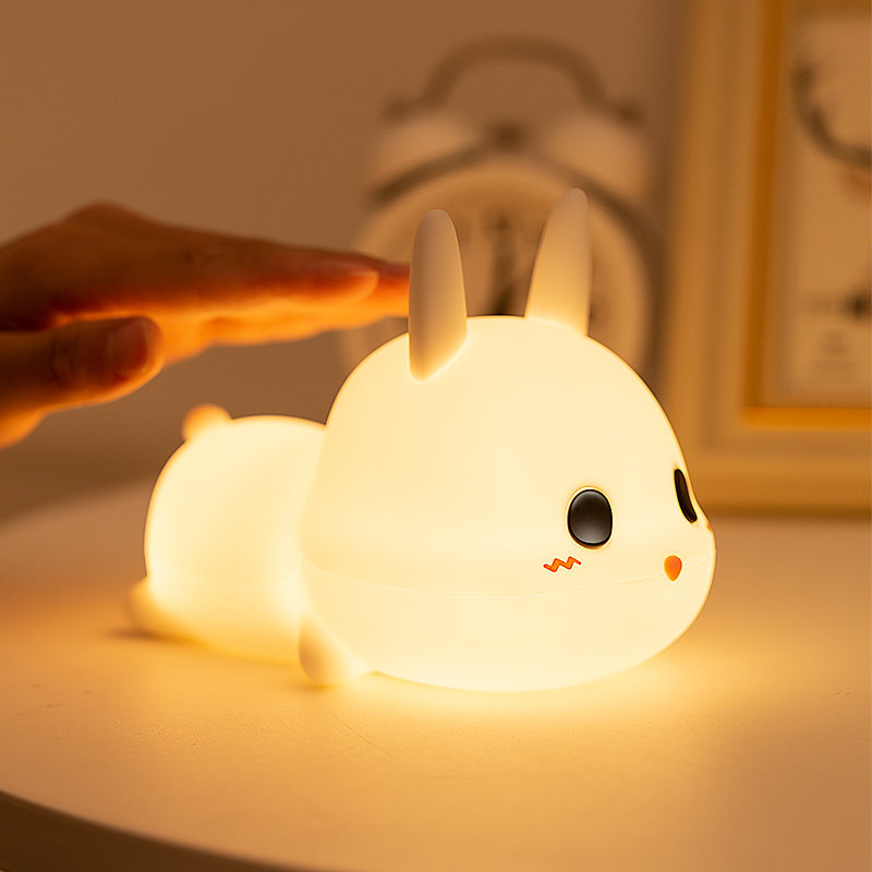 With remote control bunny silicone night light breastfeeding breastfeeding bedroom with sleeping mother and child eye protection bedside pat
