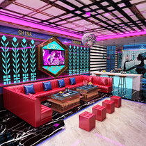 KTV sofa custom bar box nightclub card seat music theme restaurant Qing bar milk tea shop U-shaped L-shaped combination