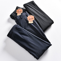 A pair of winter 90 goose down graphene heated knee pads foreign trade mens winter windproof warm straight down pants