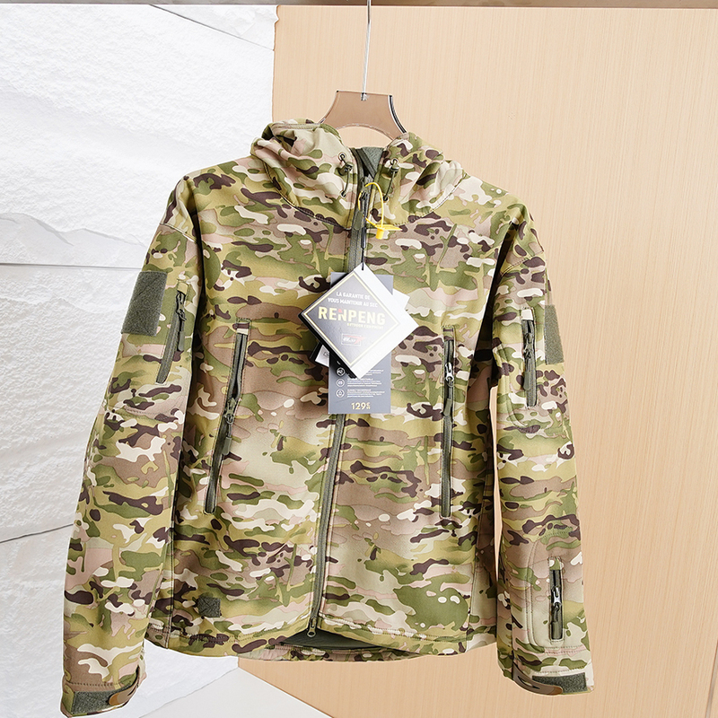 Affordable Sharkskin Softshell Waterproof and Wear-Resistant Spring and Autumn Men's Outdoor Multifunctional Tactical Fleece-Lined Assault Jacket Affordable Sharkskin Softshell Waterproof and Wear-Resistant Spring and Autumn Men's Outdoor Multifunctional Tactical Fleece-Lined Assault Jacket