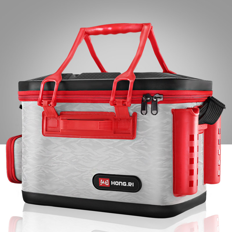 Hongri fishing bucket fish box thickened EVA fish bucket live fish bucket Rock fishing bucket Fish protection bucket Fishing box Fishing gear bag