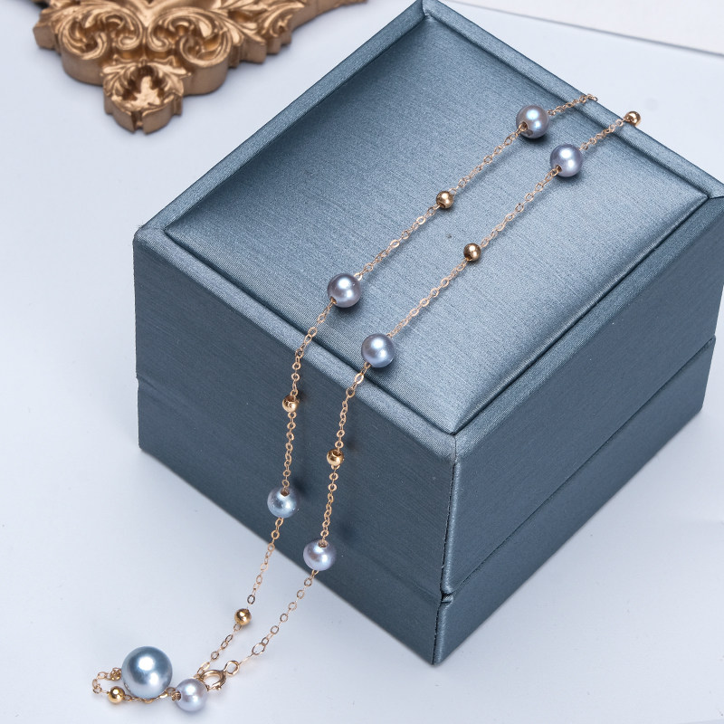 18k gold natural seawater is so many hemp necklace simple charm classic dual-purpose