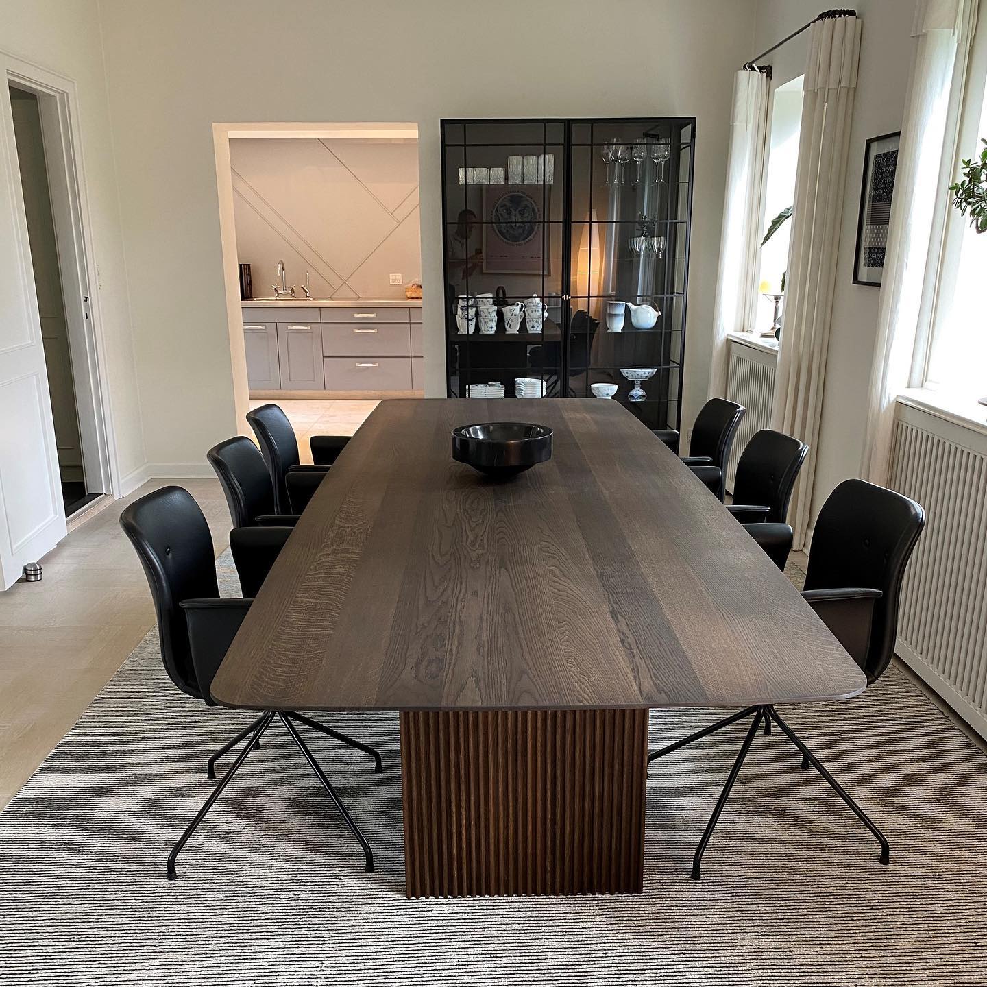 Nordic Solid Wood Conference Long Table Brief Modern Office Negotiation Table Design Creative Bench Desk Log Table