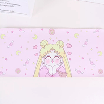 Pink beautiful girl cartoon cute long placemat soft sister mouse pad desktop decorative mat student desk waterproof pad