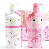 Cartoon kitty powder melody cute shower gel lotion empty bottle cartoon hand sanitizer press sub-bottle