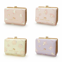 Day Ensemble New Cool Lomi Pudding Print Wallet Teenage Hearts PU Lock Wallet Short cute Childrens wallet