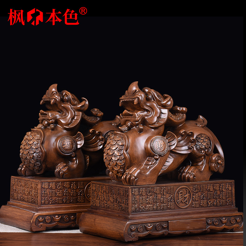 Leopard Pendulum with a pair of Picchu livingroom Wine Cabinet Entrance to the family Xuanguan TV Cabinet Decoration Office Table Opening Gift