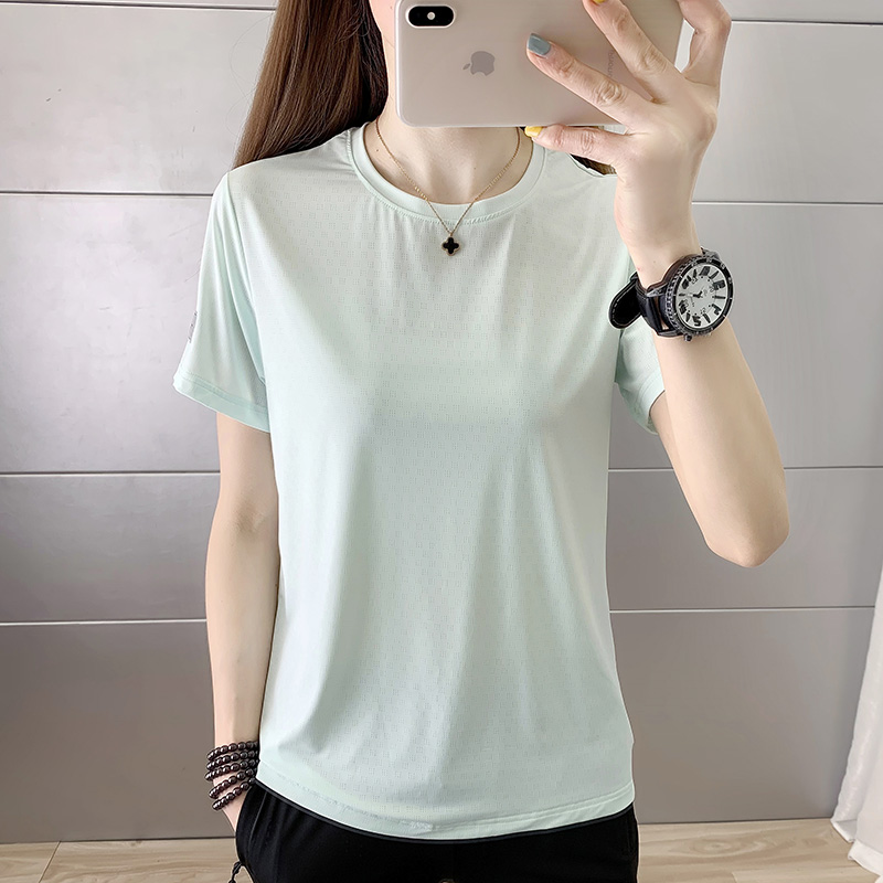 Outdoor sport short sleeve speed dry T-shirt 2021 Summer suck sweat and quick dry men and women pro-skin light thin loose blouses