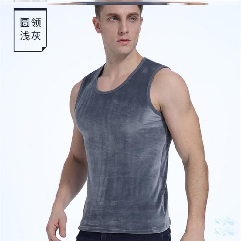 Slim mens trung niên trẻ 2019 ấm vest nam cộng với nhung mùa thu chặt chẽ mùa đông v dày mens cha.