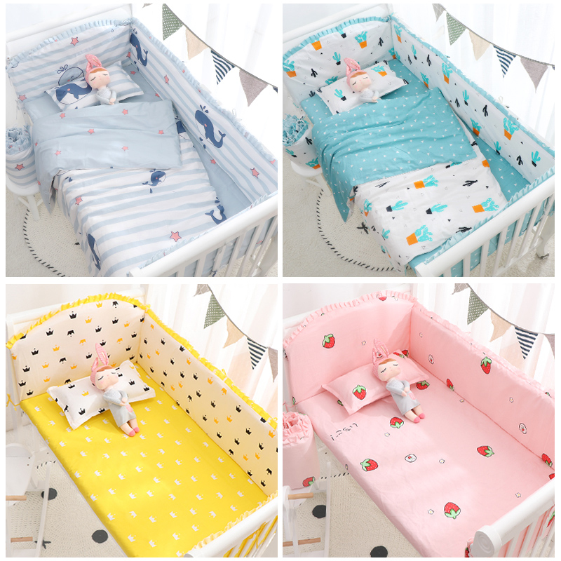 Custom-made children's bed cover cotton anti-collision baby bed products Baby bed cover soft bag retaining cloth splicing bed can be removed and washed
