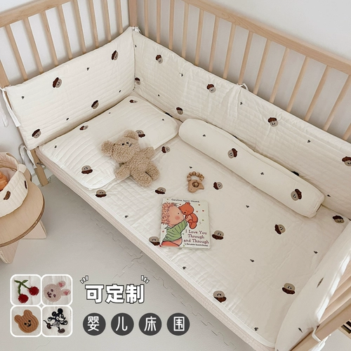 Брендовая кроватка, бортики, лента для новорожденных, защитная сумка, детское съёмное ограждение для приставной кровати, защита от столкновений