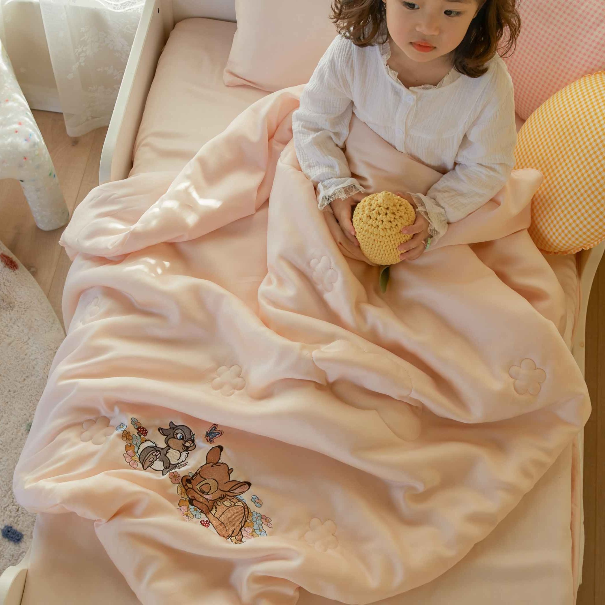 Children's 60s Tencel soybean summer quilt ice silk cool single air-conditioning quilt men and women kindergarten nap summer cool quilt