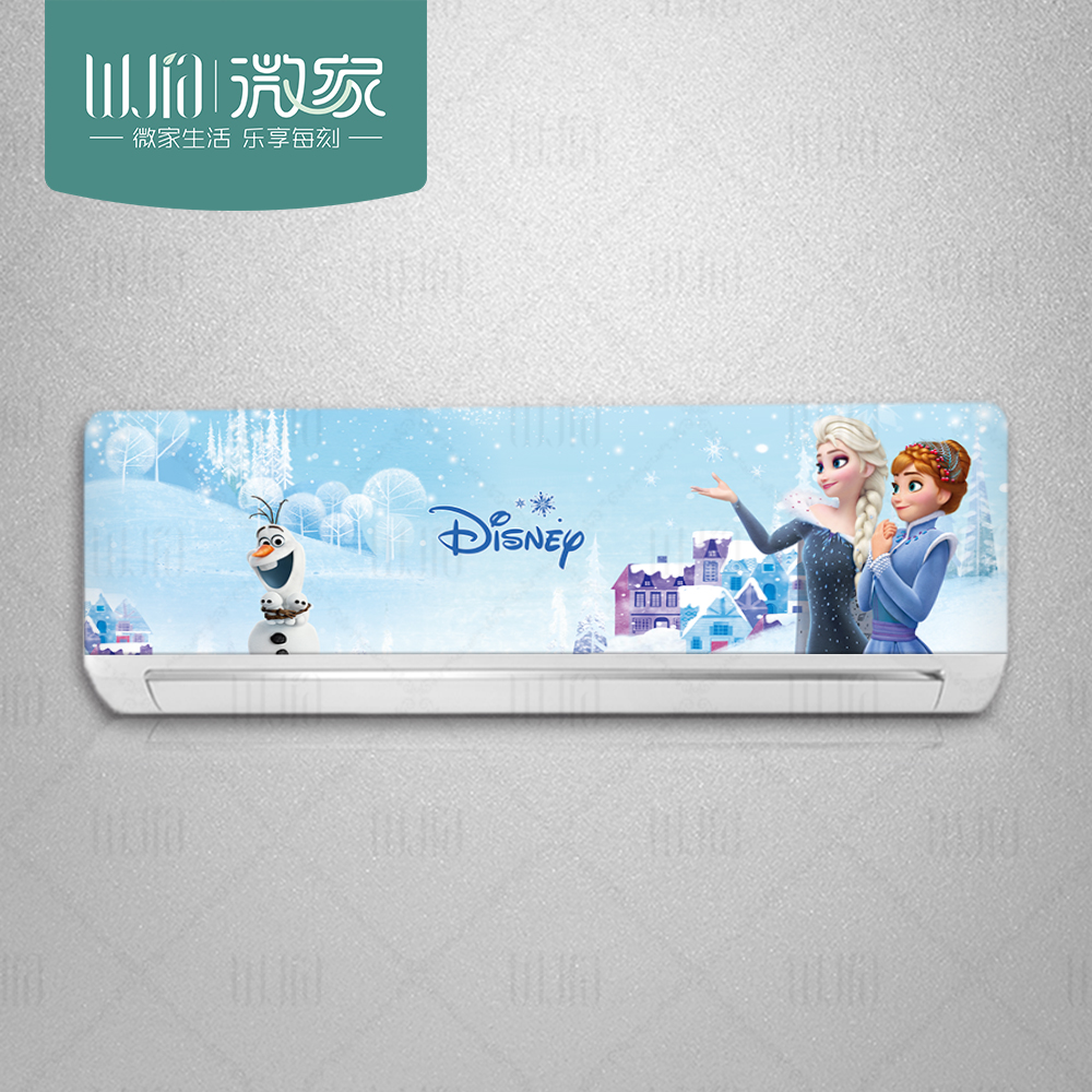 Cartoon Ice - Snow - Ring Refurbished Film - mounted air conditioning sticker Waterproof Removal Remove Decorative Air Conditioning Adhesive without Fading