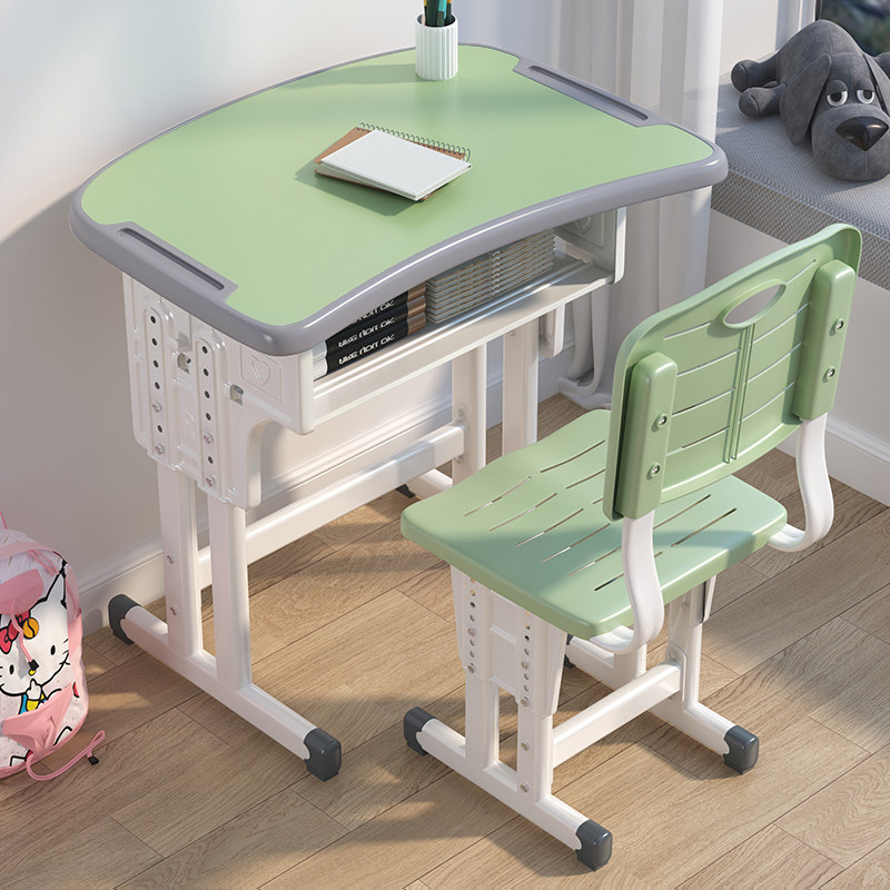 Children's learning desk Primary and secondary school students' desks Girls' homework desk set children's writing desks Can be lifted and lowered at home