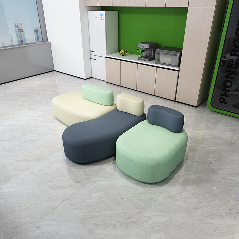 Store company reception negotiation area modern minimalist creative special-shaped hotel shopping mall leisure combination sofa stool custom
