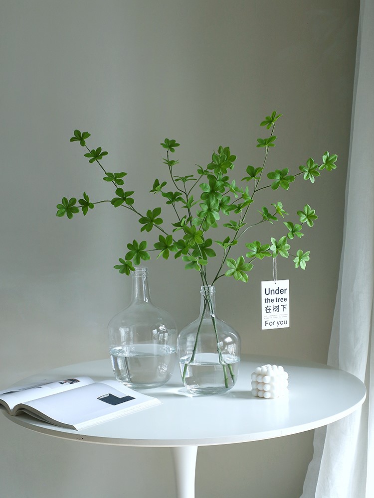 Clothing shop decoration high-quality Japanese film hanging simple atmosphere real plant decoration horse drunk wood living room fake flowers