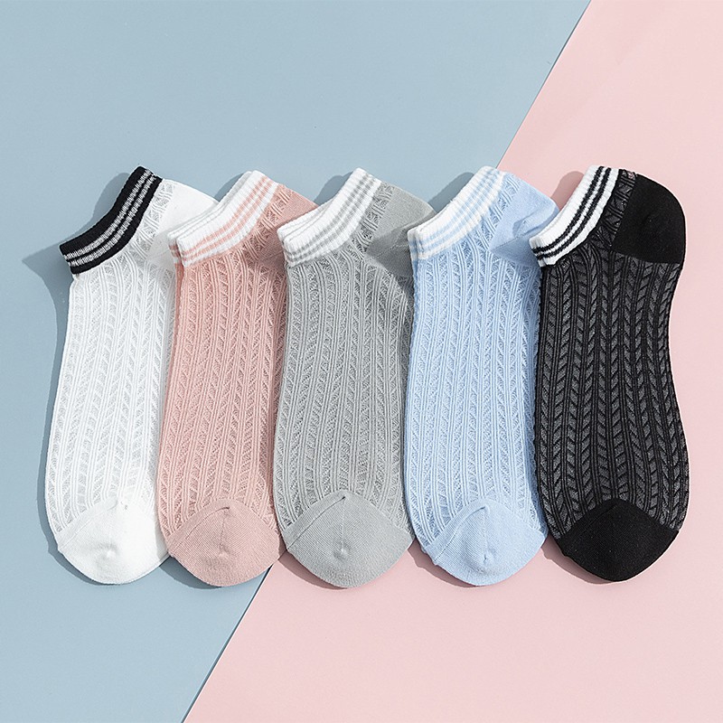 Socks Short Summer Summer Super Small Skin Soft Web Hollow Net Hollow Oil Socks with Small White Shoes