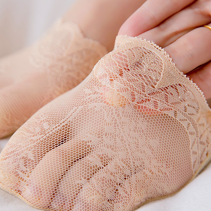 Lace Socks Female Short Socks Summer Thin Socks Socks Silicon Deodorant Slip Low Help Light Mouth Invisible Socks Women's Day Lace Socks