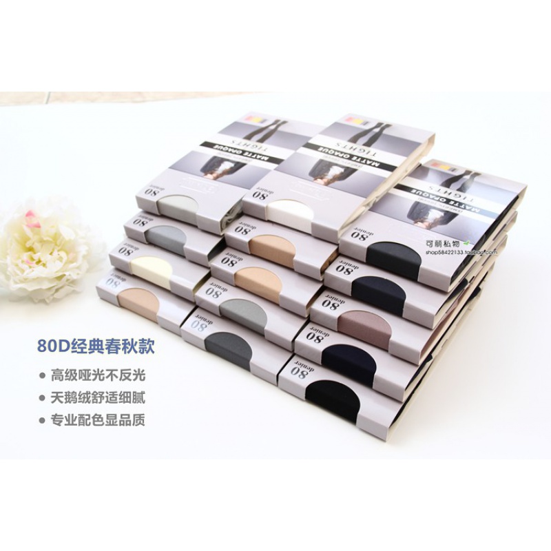 Spring Autumn Season 80D Matt Sky Goose Suede Pants Socks Socks Soft Breathable Light Grey Color Silk Stockings Woman Meat Color Inner Hitch Socks Thick