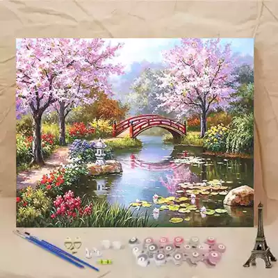 Painting diy oil color painting children 6 years old mathematics animation character diy digital oil painting digital adult coloring