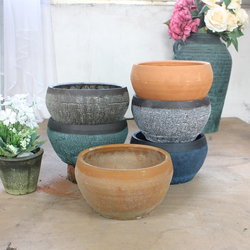 Coarse Pottery Flower Pots, Flower Vessels for Dried Flowers, Vintage Breathable Earthenware Pots, Indoor and Outdoor Red Clay Vases Coarse Pottery Flower Pots, Flower Vessels for Dried Flowers, Vintage Breathable Earthenware Pots, Indoor and Outdoor Red Clay Vases