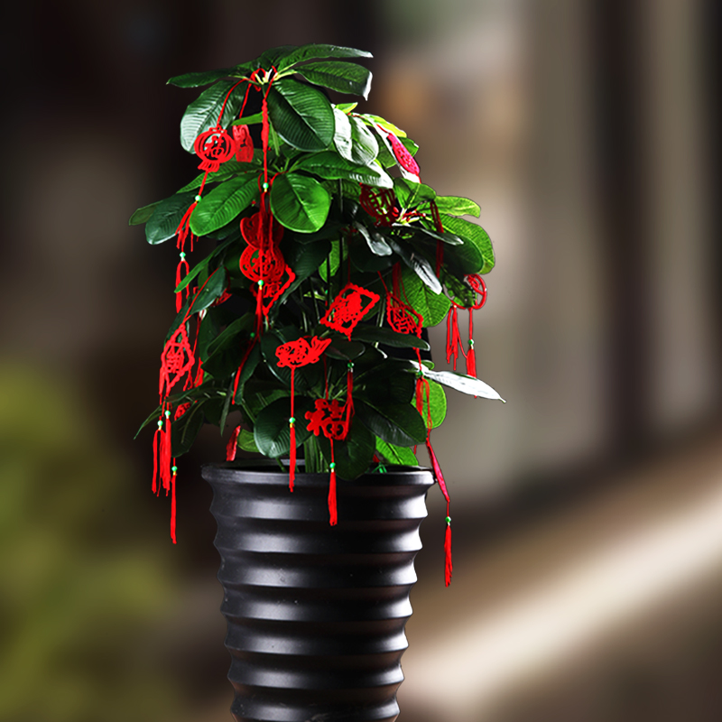 2023 New Year's Eve New Year Scene Scene Decoration Arrangement Pendant Bonsai Potted Potted Hair Treasure tree Lantern Hanging Accessories 