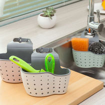 Drain basket double layer vertical sink sponge drain hanging bag pool storage rack hanging basket faucet storage rack