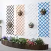 Anti-corrosion wood balcony shelf wall solid wood climbing rattan flower rack Wall hanging wall gold Ge outdoor plant hanging