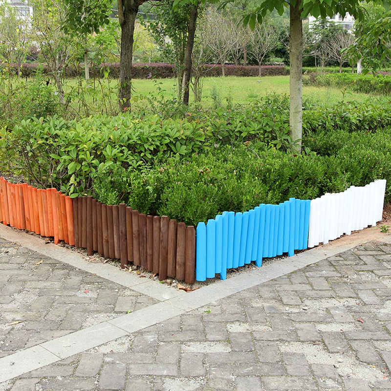 Flower Guardrails Zarebar Solid Wood Fence Pine Wood Outdoor Outdoor Small Fence Isolation With Lawn Green Flower Beds Courtyard