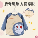 Детский фартук, демисезонный водонепроницаемый лонгслив подходит для мужчин и женщин, нагрудник для еды, анти-грязь, сзади на завязках